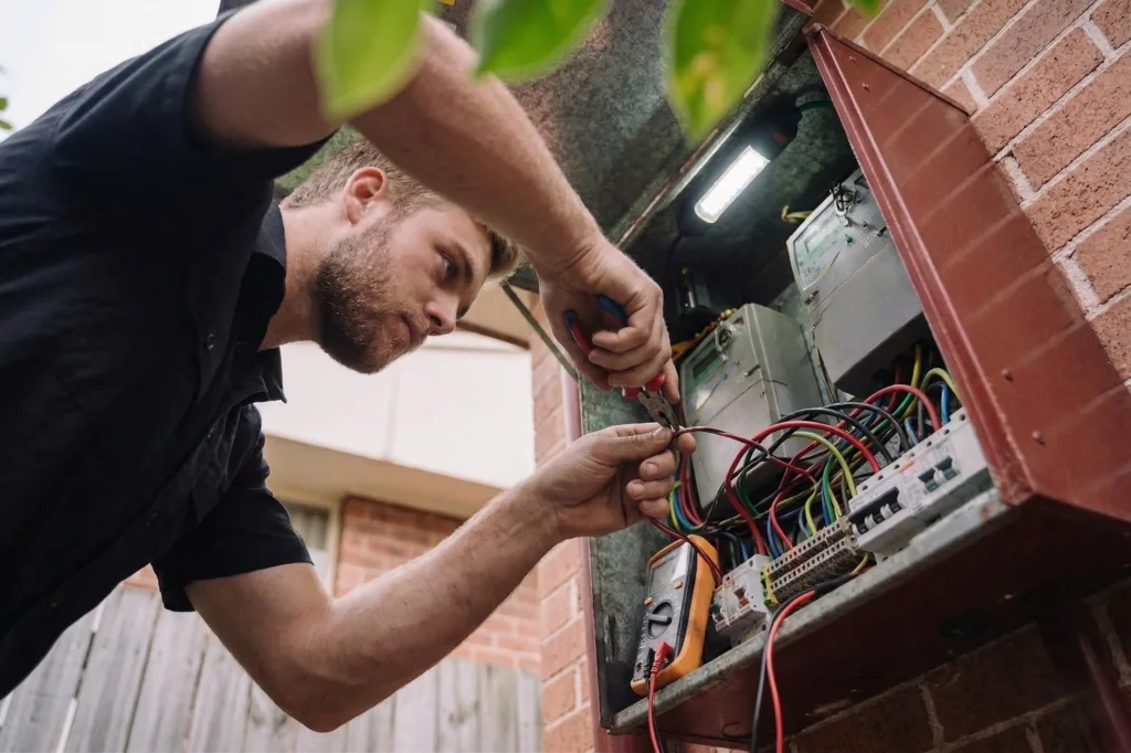 Glenwood electrician performing electrical work